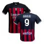 Kit Maglia Milan Giroud 9 ufficiale replica 2022/23 con pantaloncino nero 